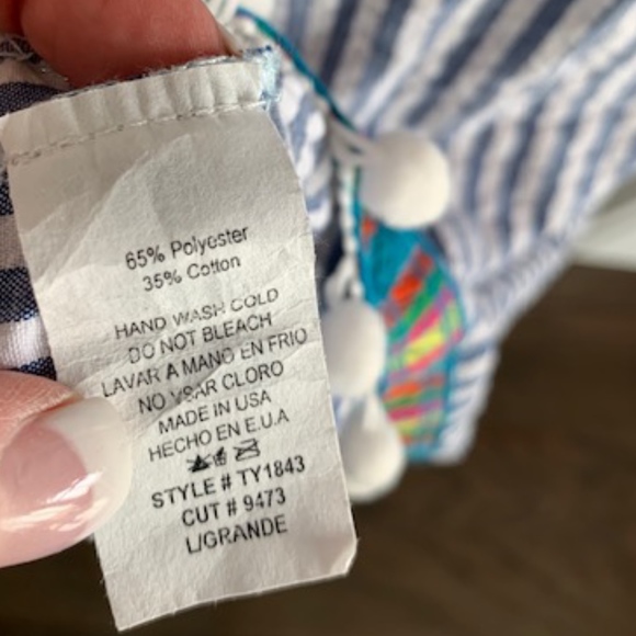 Ces Femme Women's Swing Striped Woven Top - Picture 7 of 7